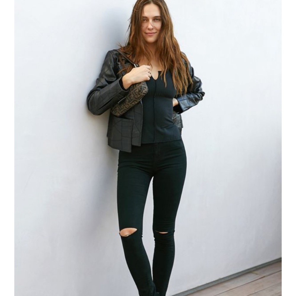 Black high rise jeans